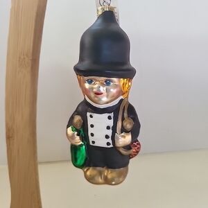 Czech Chimney Sweep Glass Ornament